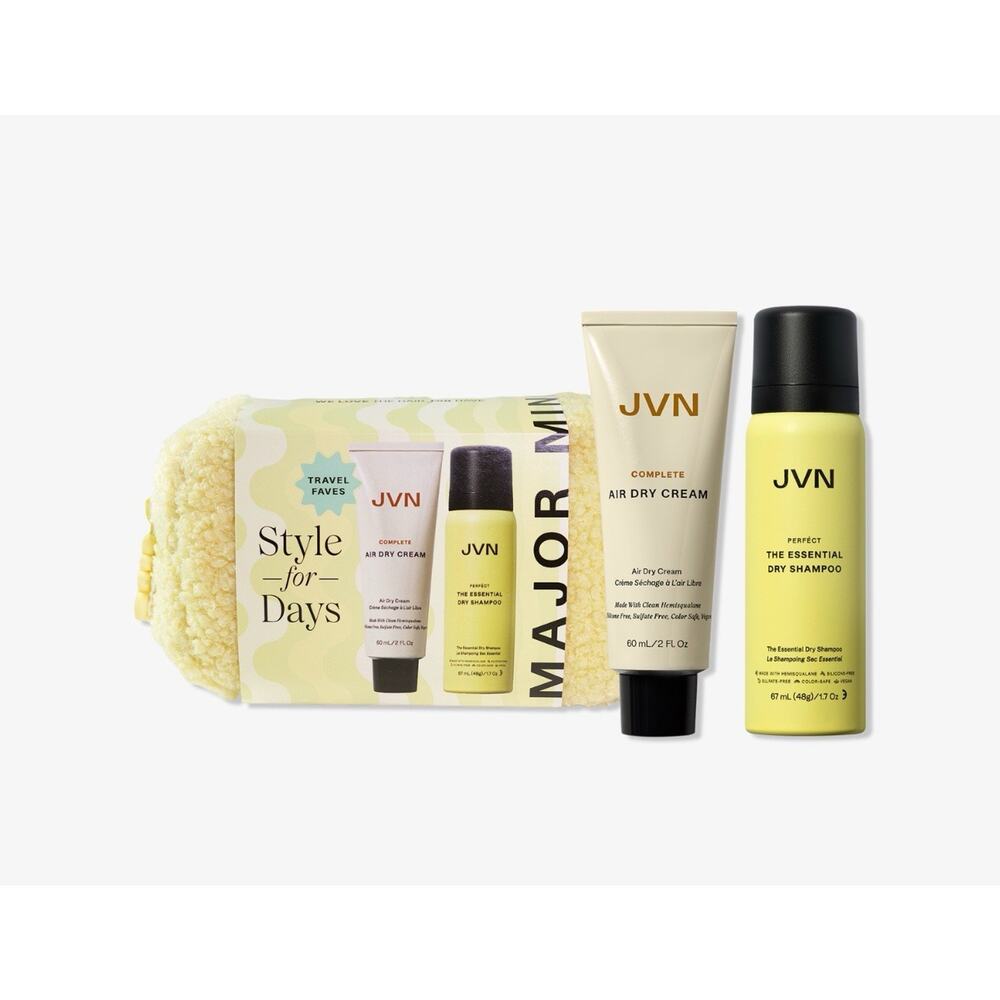 JVN Style for Days Travel Kit Air Dry Cream and Dry Shampoo